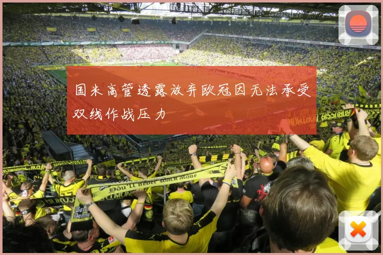 国米高管透露放弃欧冠因无法承受双线作战压力